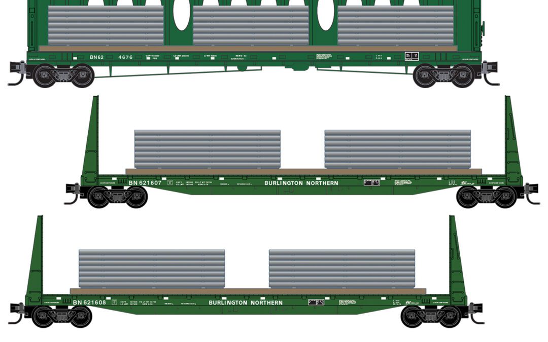 Micro-Trains Burlington Northern with Metal Load 3-Pack